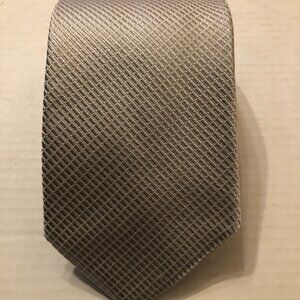 ERMENEGILDO ZEGNA MEN'S NEW SILVER SILK TIE 3 3/4" X 59" MADE IN ITALY